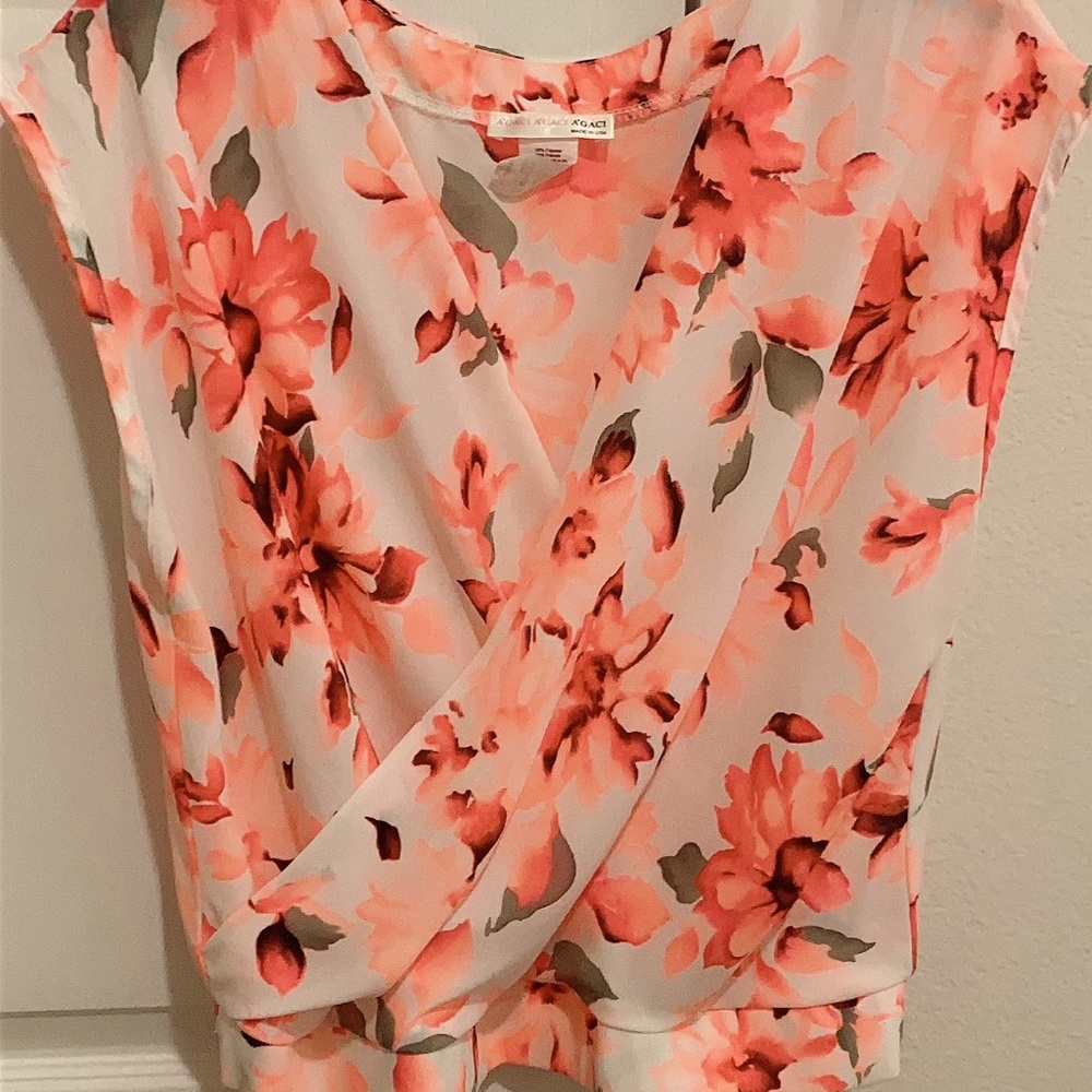 New flower neon pink blouse